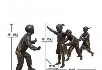 北京中领雕塑：打造优雅老鹰捉小鸡儿童雕塑