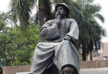 北京精美静谧——林则徐坐姿铜雕塑