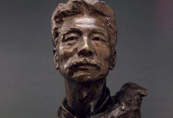 北京鲁迅校园名人铜雕，展现鲁迅文学精神