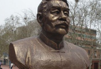北京鲁迅胸像名人铜雕是中领雕塑公司定制的一款…