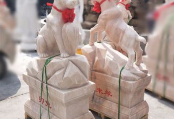 北京卯兔·晚霞红12生肖石雕兔雕塑