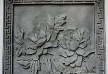 北京牡丹青石浮雕雕塑-精美的永久装饰