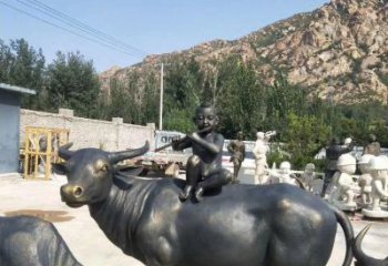 北京高端手工铜雕牧童骑黄牛