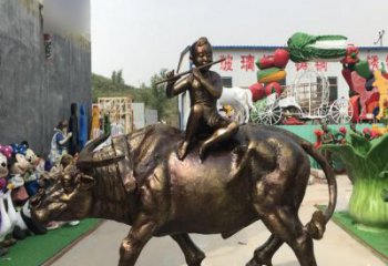 北京中领雕塑的古典韵味牧童铜雕是一件绝美的雕…