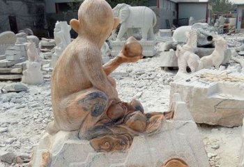 北京精美猴子石雕，带来浓浓的节日气息
