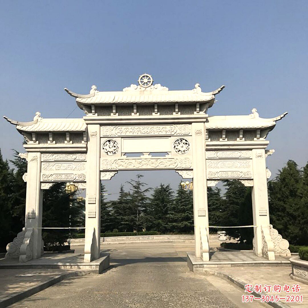 北京牌坊柱座石雕