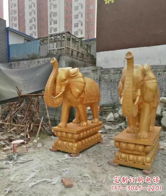北京大象雕塑,传递招财福利