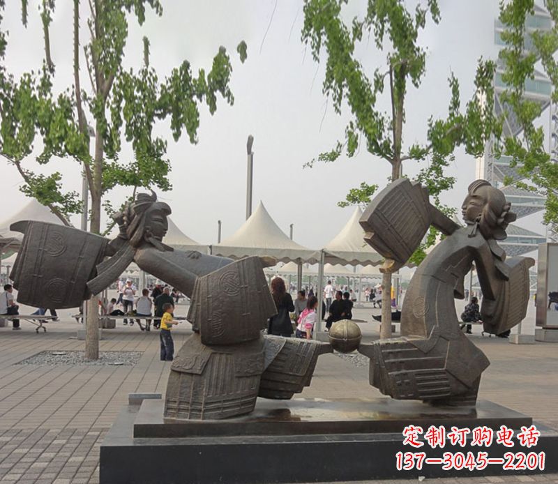 北京艺术雕刻杰作——皮影戏铜雕