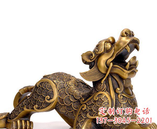 北京貔貅神兽铜雕 (2)