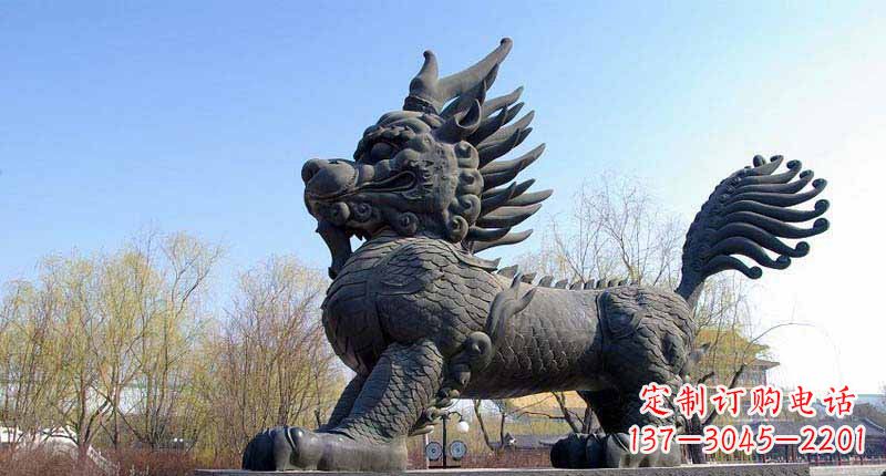 北京麒麟园林景观铜雕