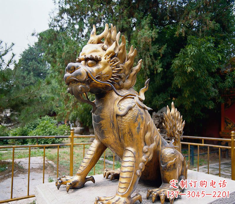 北京精美雕刻,令人叹为观止的麒麟铸铜雕塑