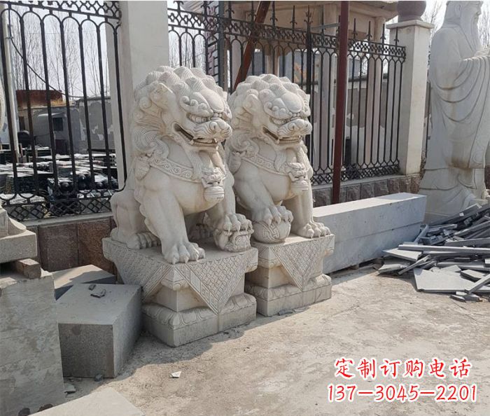 北京大理石狮子雕塑,充满豪迈气派