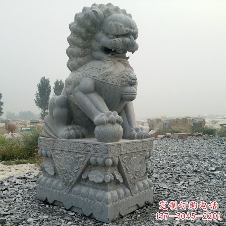 北京青石北京狮子雕塑,雕刻传承千古之魅力