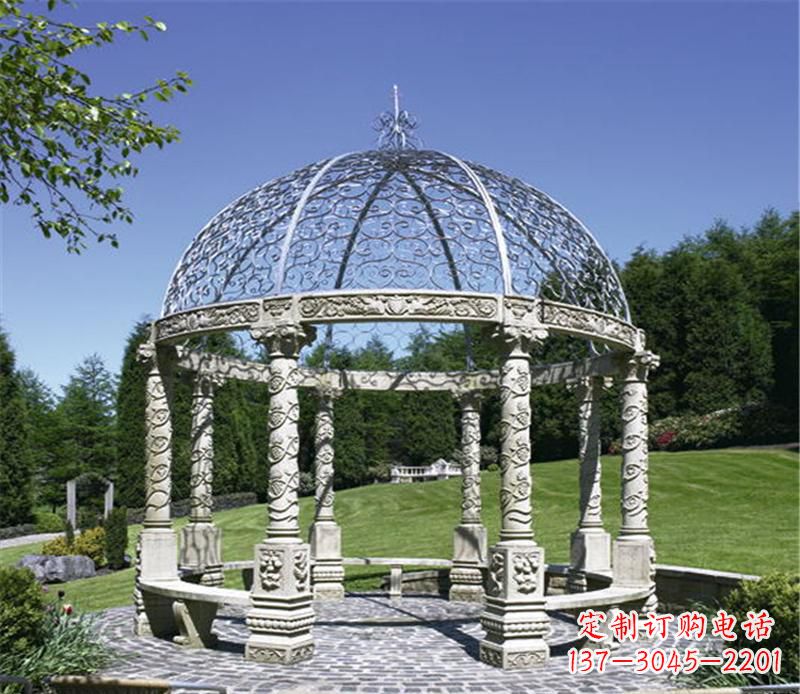北京青石大型景观凉亭雕塑
