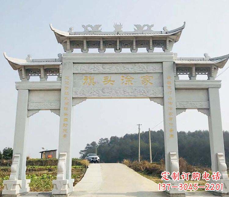 北京三门牌坊石雕——精美雕塑，缔造传承