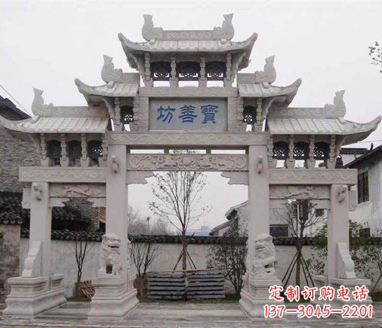 北京领雕塑：精美石牌坊石雕艺术品