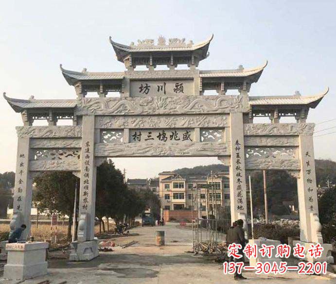 北京特色大理石牌坊雕塑
