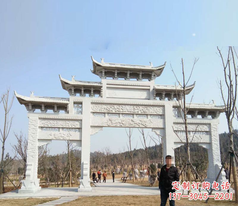 北京中领雕塑-牌坊石雕精美无比