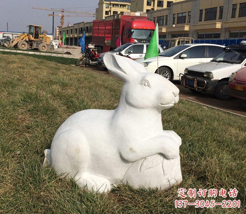 北京精美兔子石雕精品,点缀家居美景