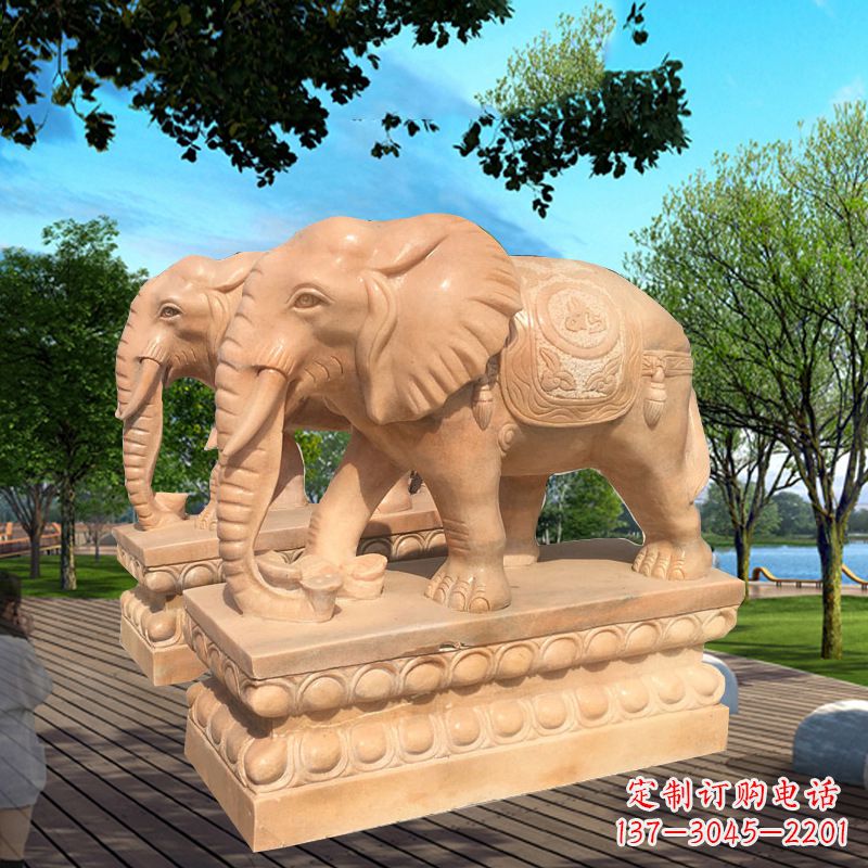 北京石雕大象塑像