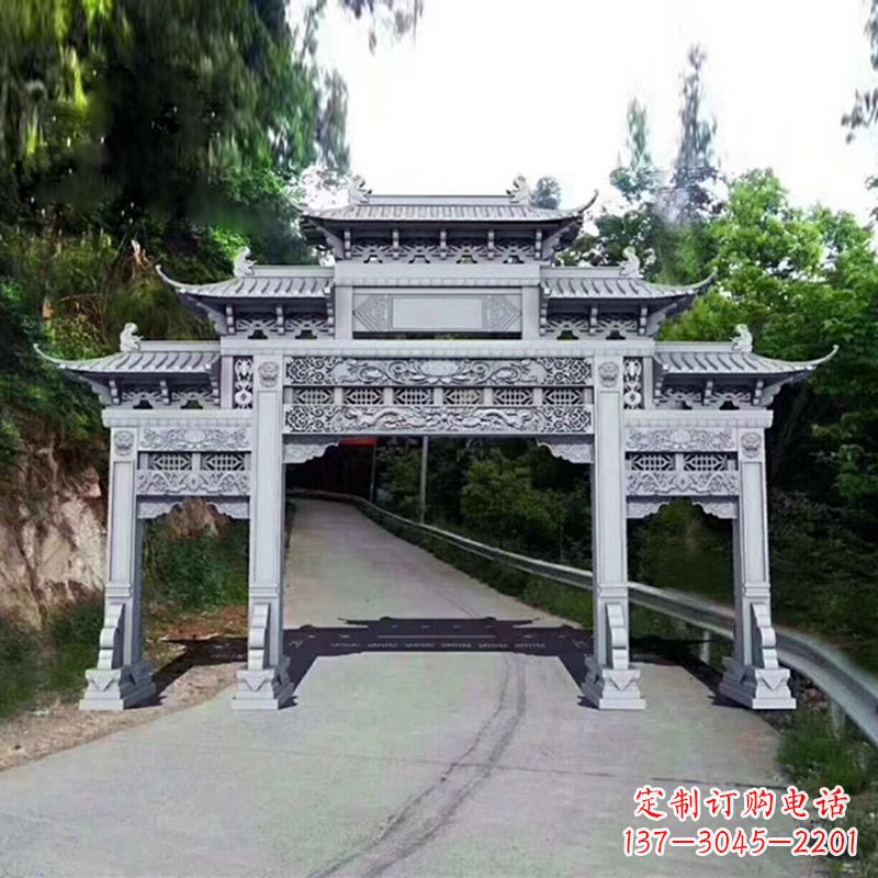 北京艺术品般的牌楼雕塑