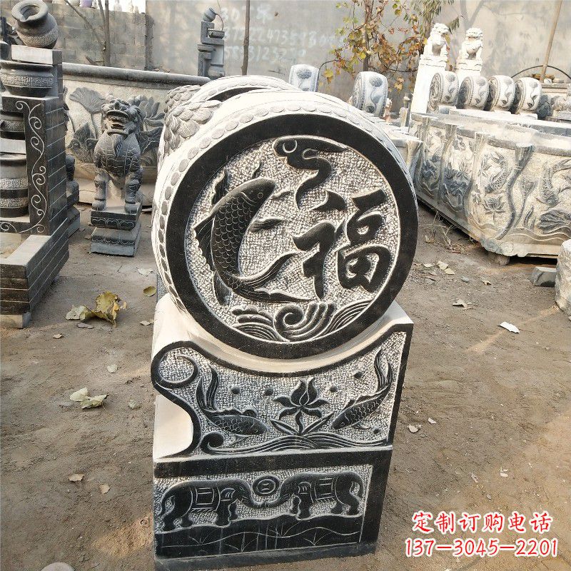 北京一流仿古抱鼓门墩石雕塑
