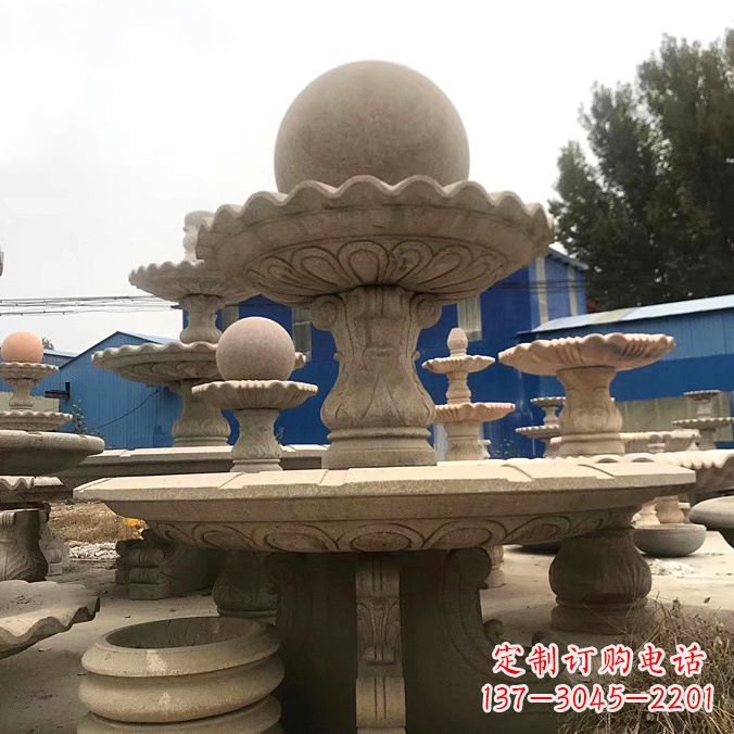 北京拥有祥和之美的玉石风水球雕塑