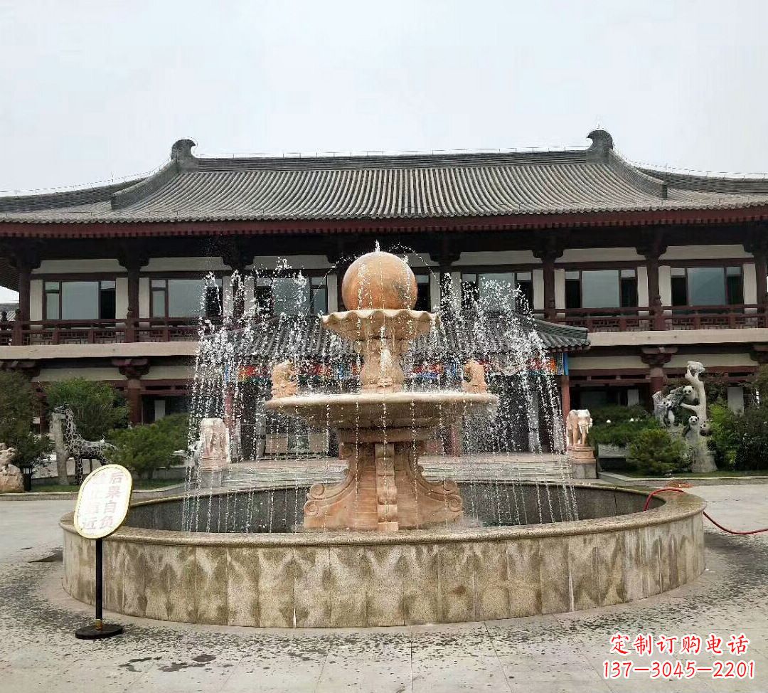 北京中领雕塑手工定制风水球雕塑
