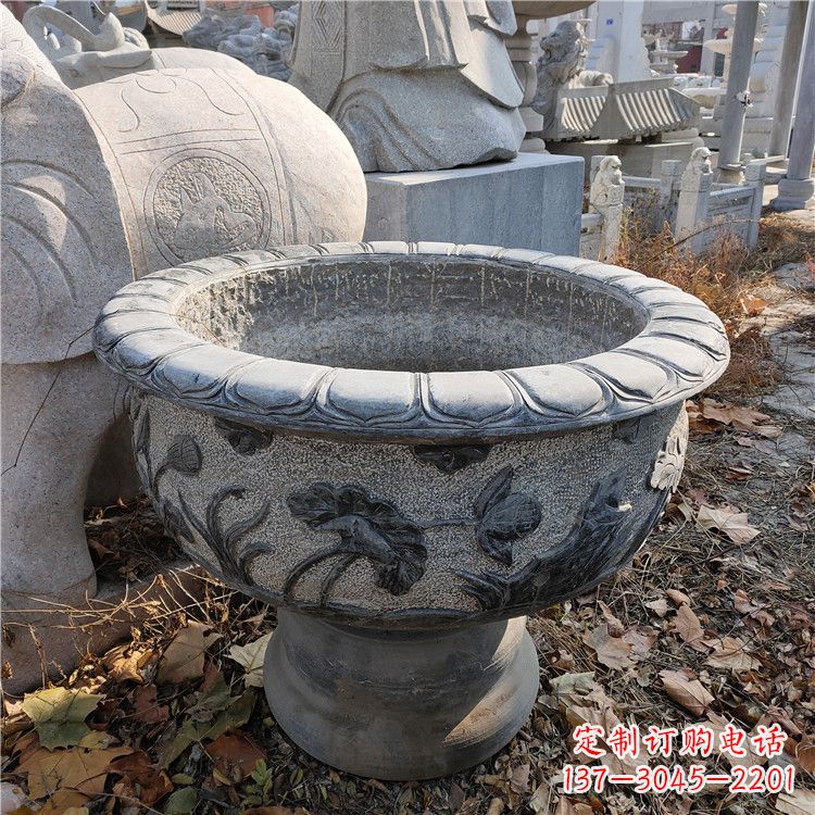 北京石雕花盆鱼缸