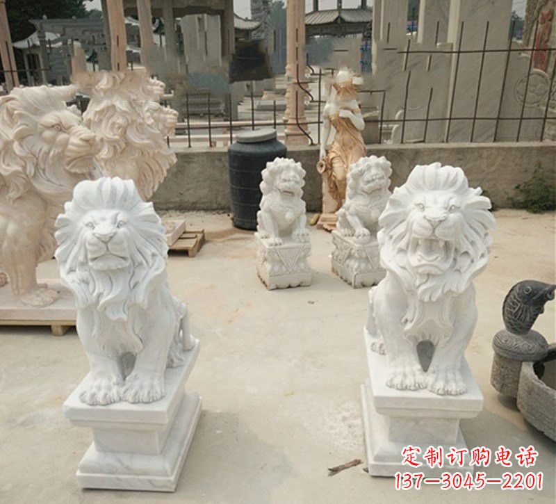 北京传承欧式历史的狮子雕塑