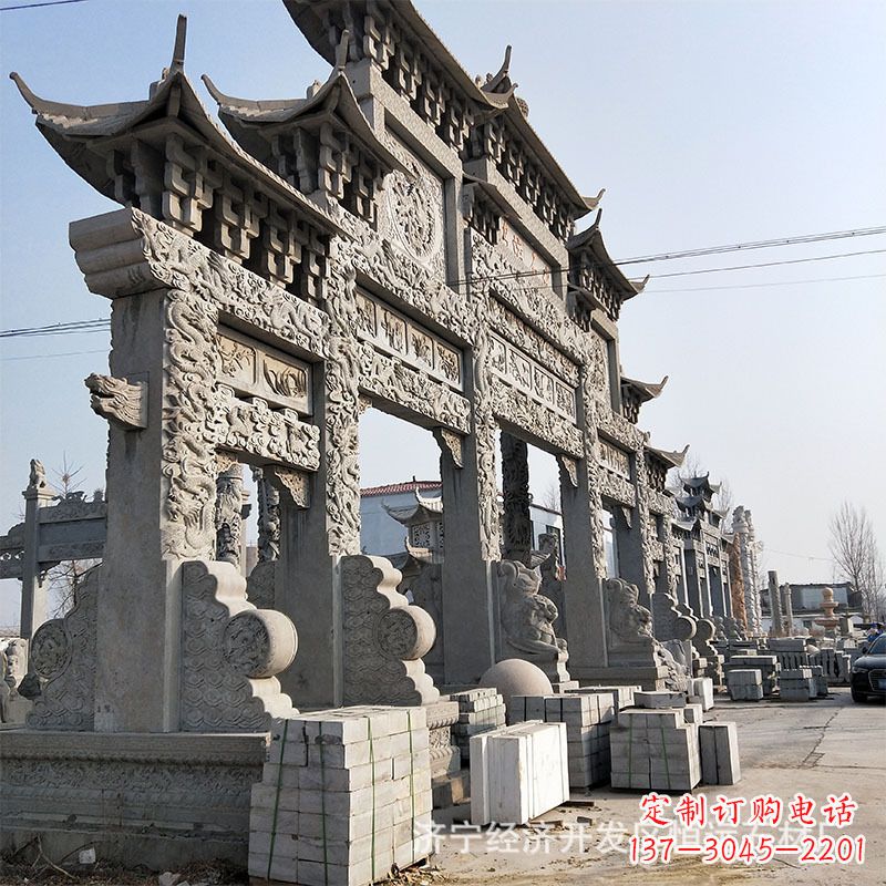 北京金雕牌坊人物铜雕塑