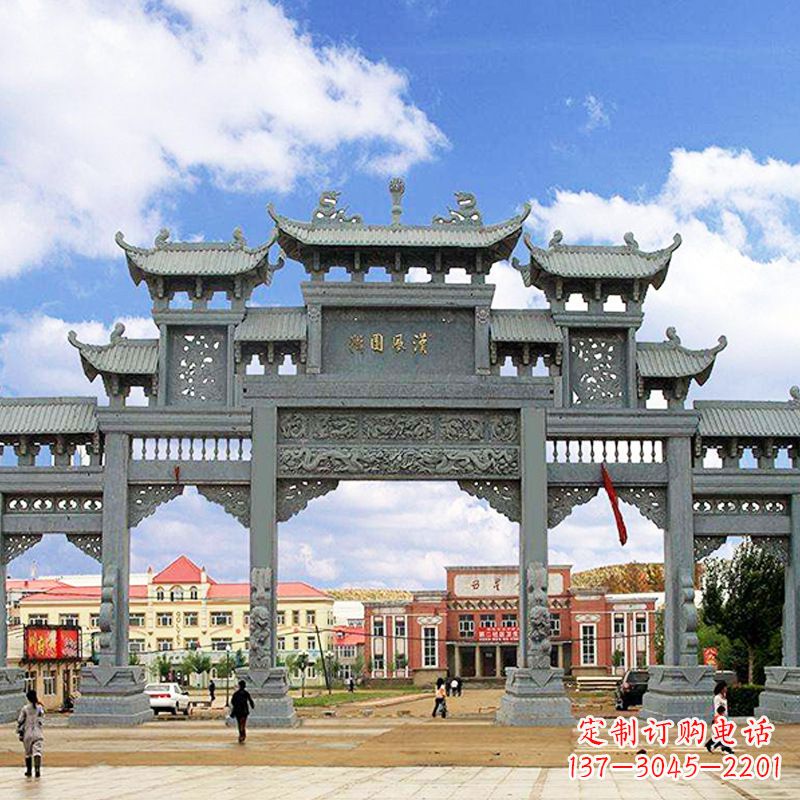 北京石雕牌坊-专业牌楼雕塑定制