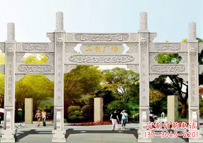 北京石雕牌坊雕塑,尊贵而独特