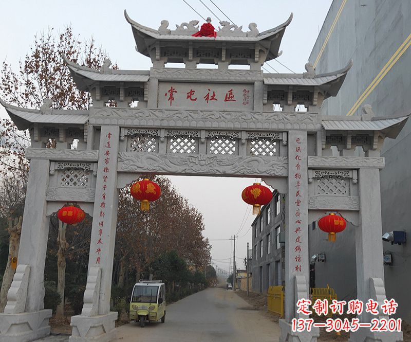 北京石雕牌坊楼雕塑内容