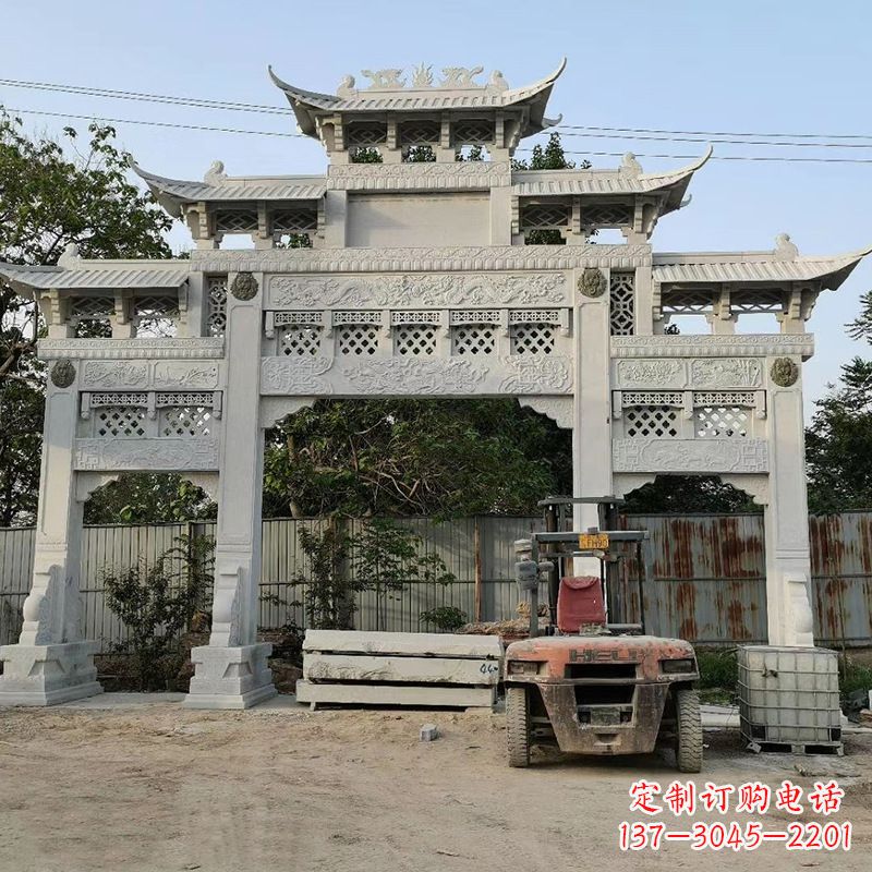 北京石雕牌坊楼兰雕塑产品介绍: