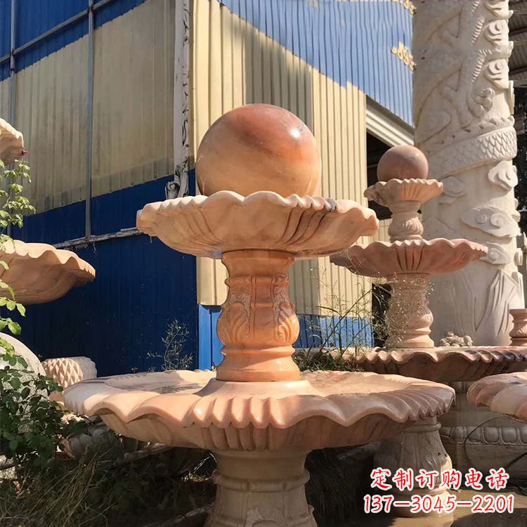 北京石雕五福临门风水球