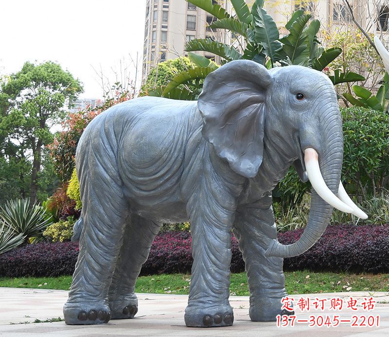 北京石雕小区动物大象