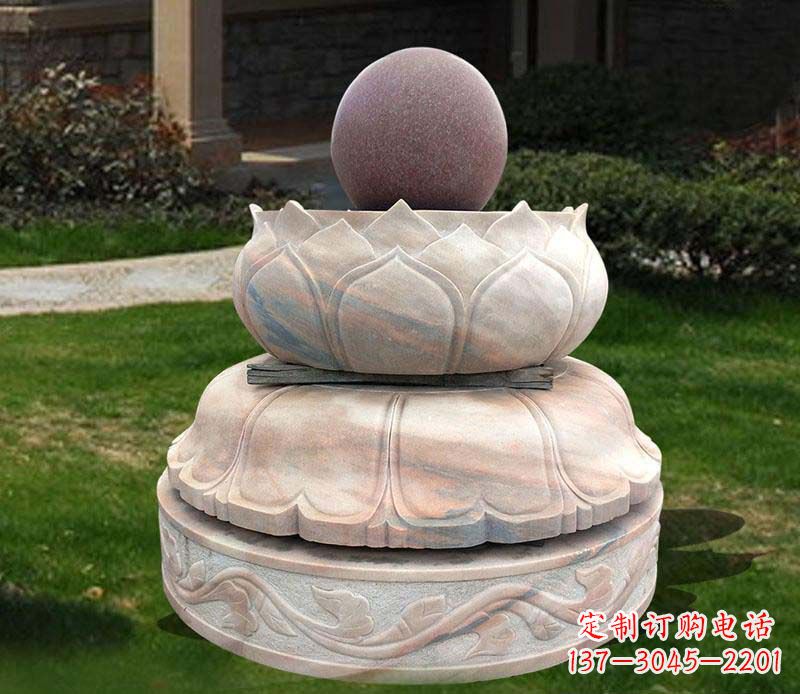 北京石雕小区风水球雕塑