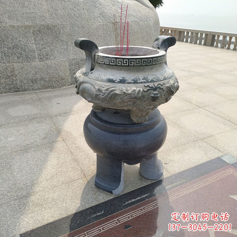 北京石雕圆香炉