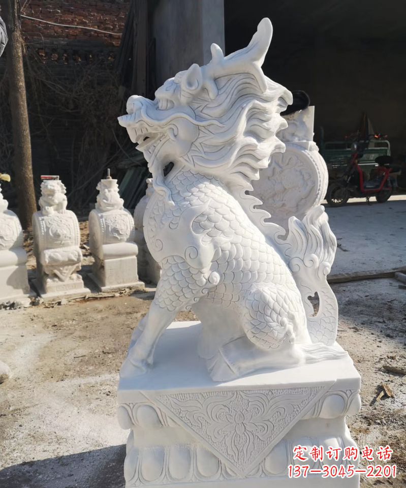北京石雕镇宅麒麟神兽雕塑