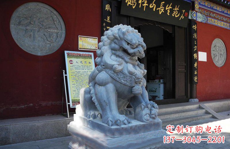 北京石狮子寺庙门口石雕