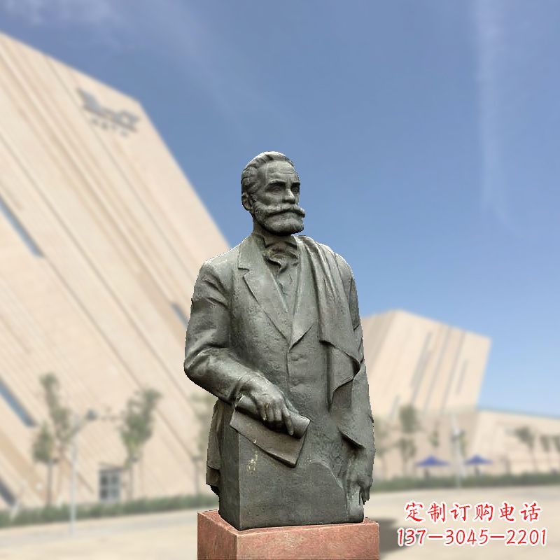 北京世界名人“黄色炸药”的发明者诺贝尔半身像雕塑
