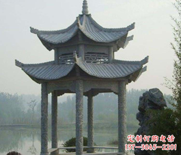北京双层仿古凉亭石雕_2