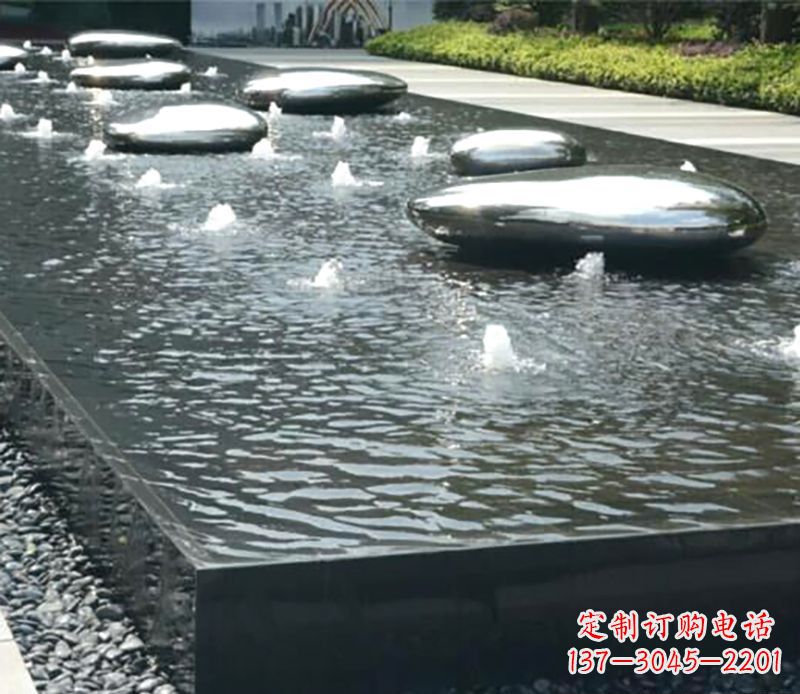 北京水滴水池不锈钢雕塑