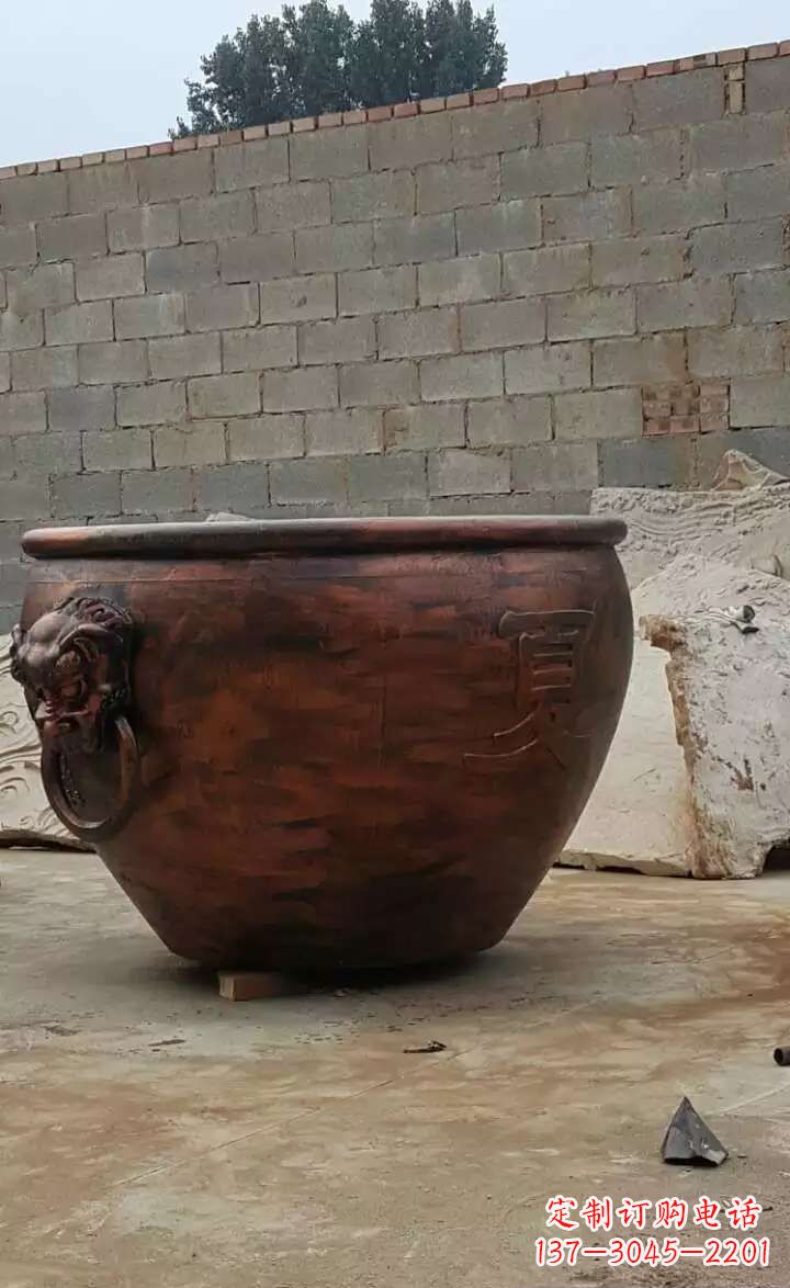 北京水缸铜雕