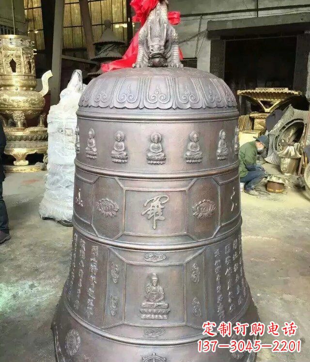 北京寺庙铜雕钟铸铜钟雕塑