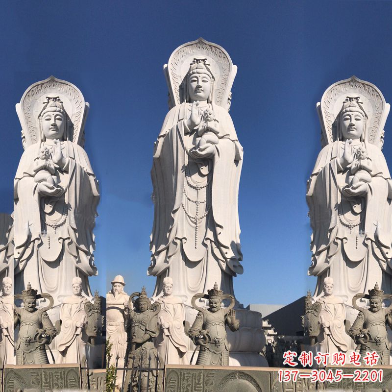 北京送子观音大型石雕塑