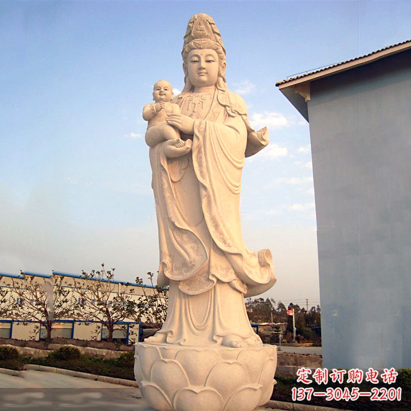 北京送子观音石雕