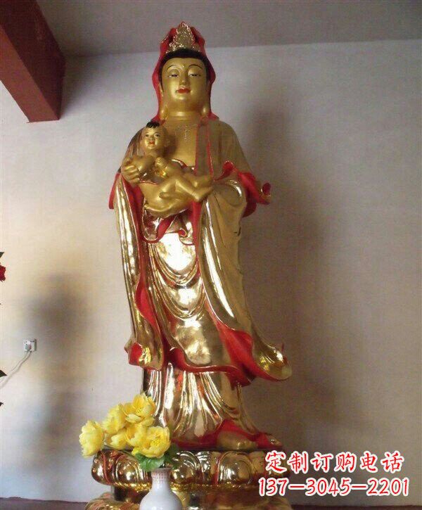 北京送子观音铜雕 (2)