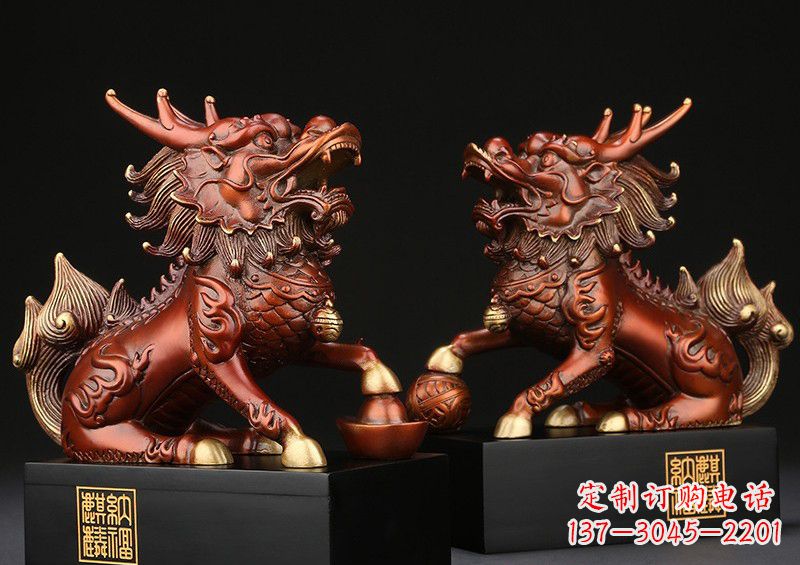 北京送子麒麟铜雕